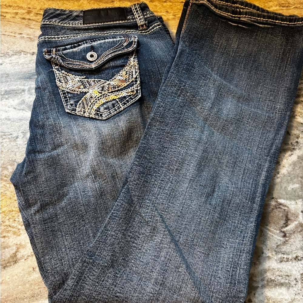 TwentyOne Black Bootleg Woman Distressed Jeans 13/14R